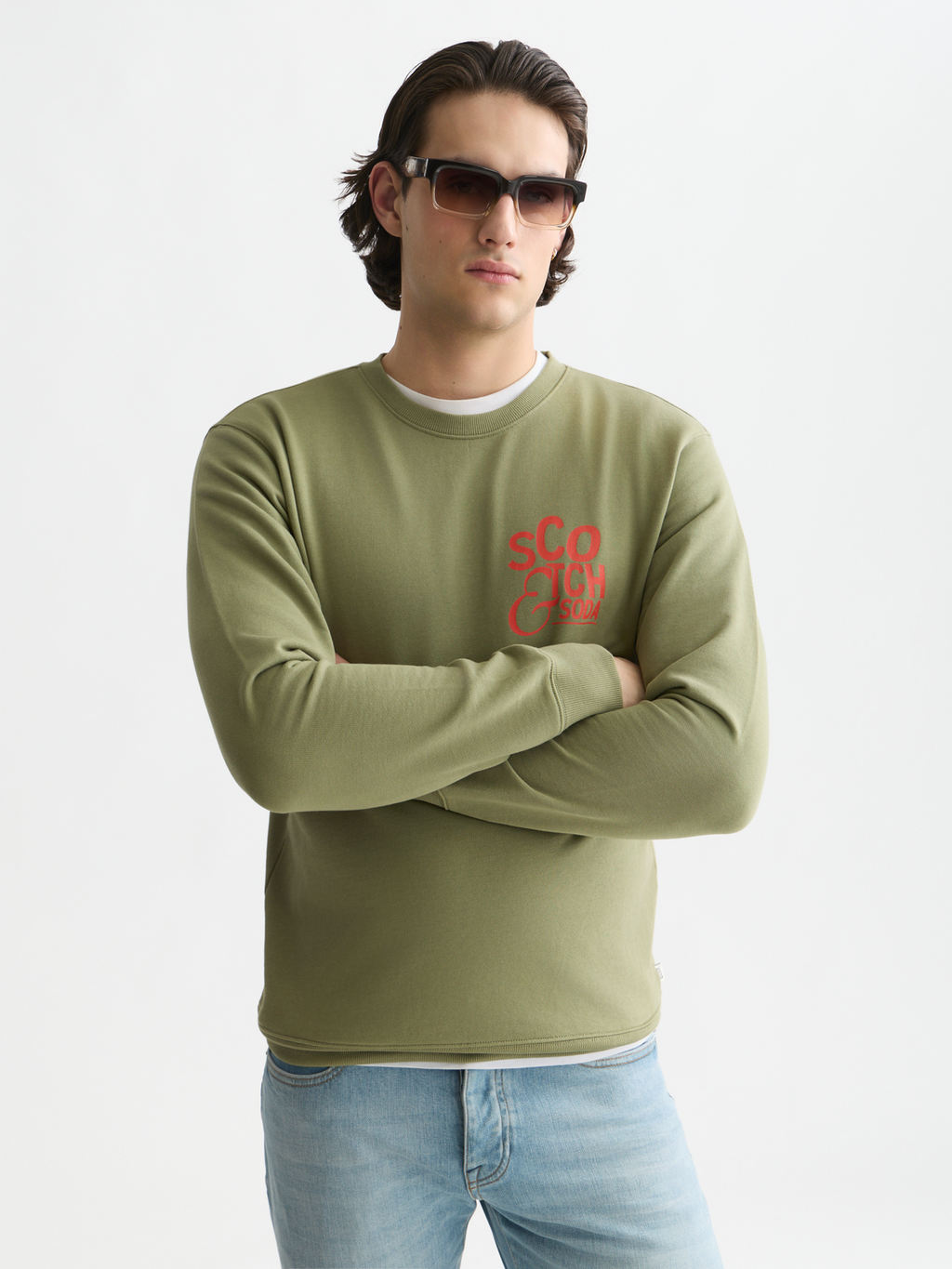 Left Chest Artwork Regular-Fit Sweatshirt