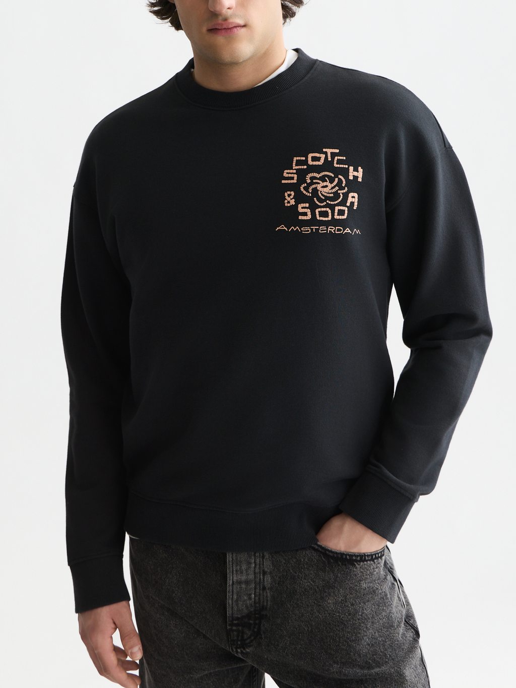 Front And Back Artwork Relaxed-Fit Sweatshirt