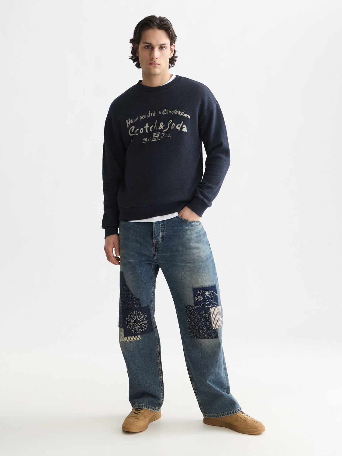 Front Chest Artwork Relaxed-Fit Sweatshirt