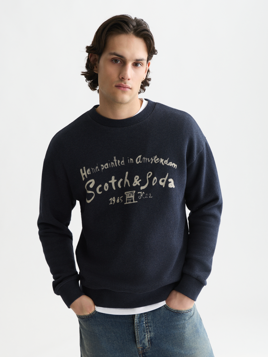 Front Chest Artwork Relaxed-Fit Sweatshirt