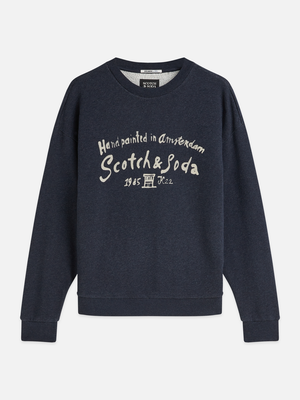 Sweat-shirt à coupe décontractée et motif sur le devant