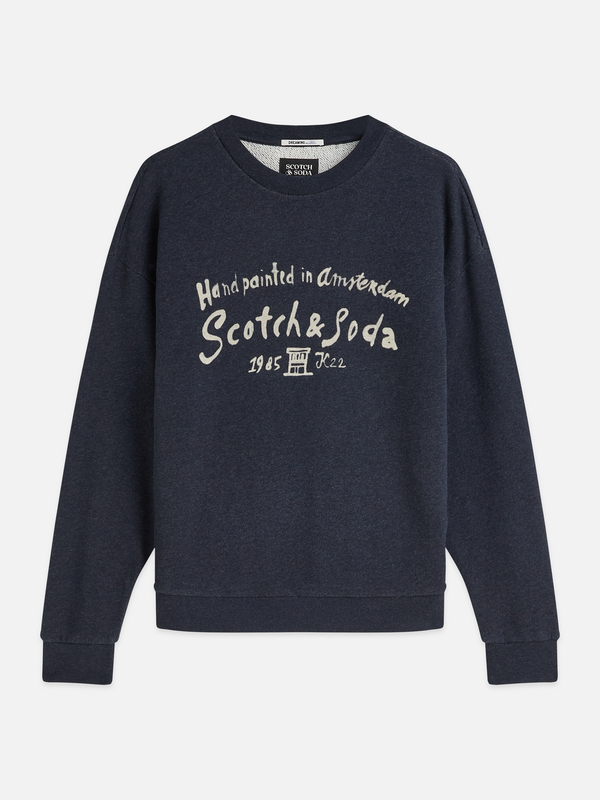 Sweat-shirt à coupe décontractée et motif sur le devant