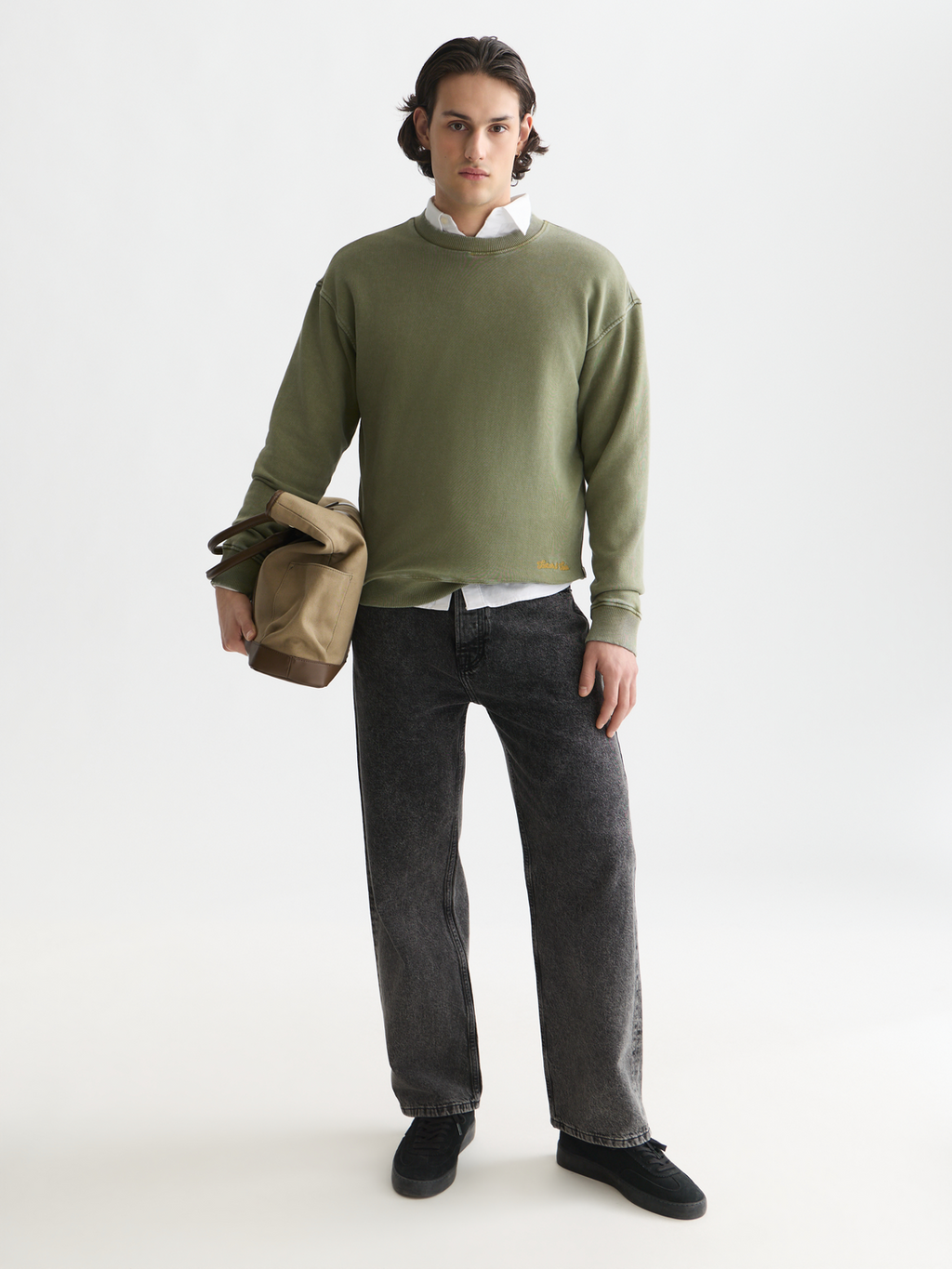 Washed Relaxed-Fit Sweatshirt