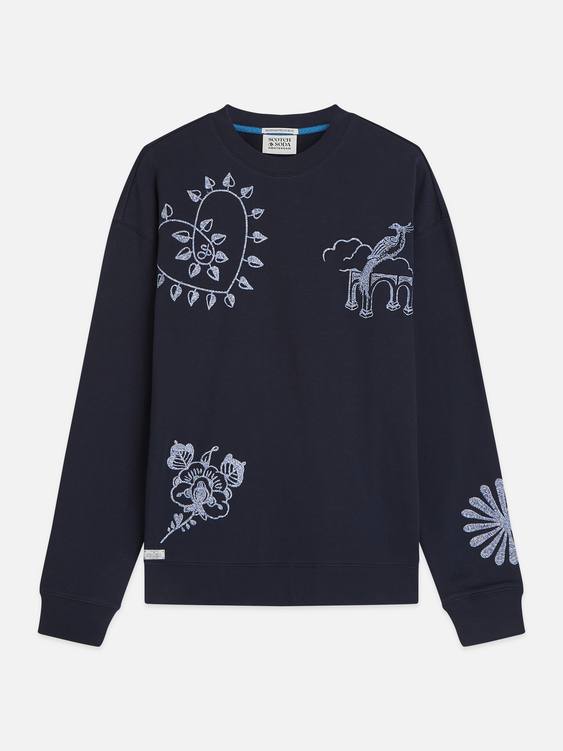 Scotch & Soda x Royal Delft Embroidered Relaxed Sweatshirt