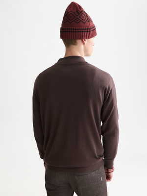 Essentials Pullover mit Stehkragen und überschnittenen Schultern