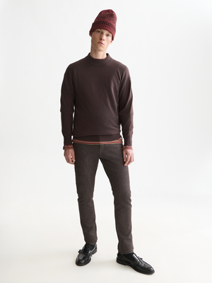 Essentials Pullover mit Stehkragen und überschnittenen Schultern