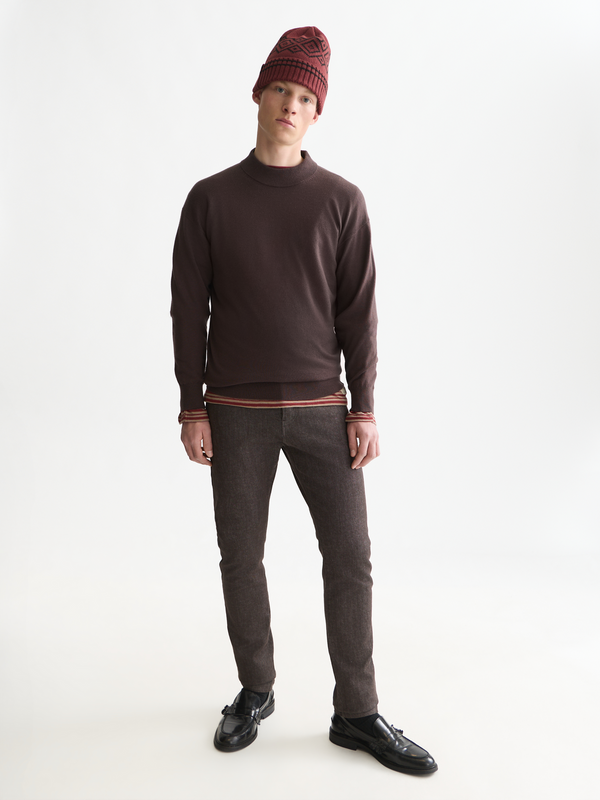 Essentials Pullover mit Stehkragen und überschnittenen Schultern