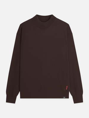 Essentials Pullover mit Stehkragen und überschnittenen Schultern
