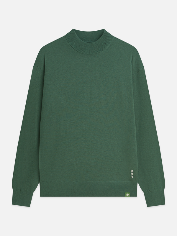 Seasonal Essentials Mock Neck Wool-Blend Pullover