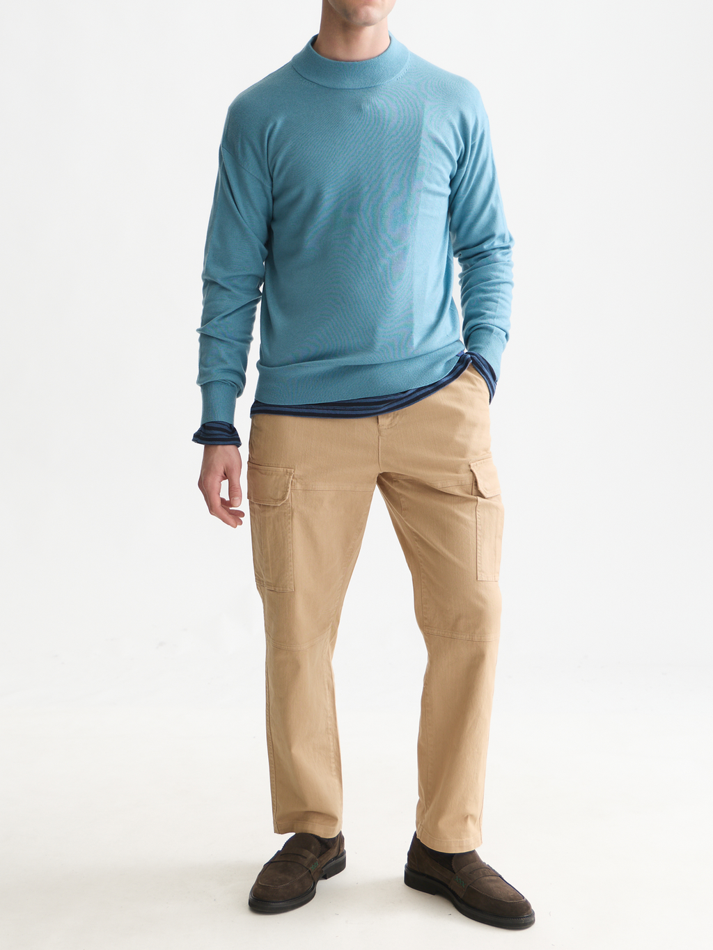 Seasonal Core Dropped Shoulder Mock Neck Pullover