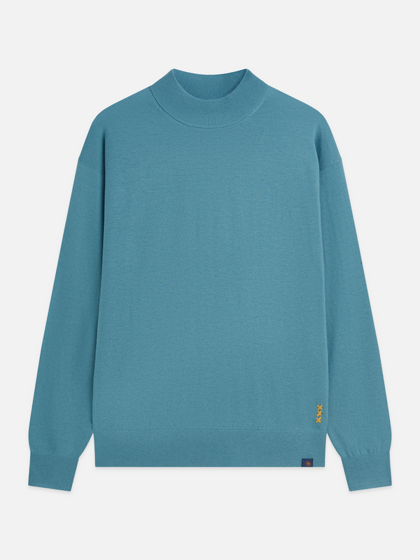 Seasonal Essentials —  Dropped Shoulder Mock Neck Pullover