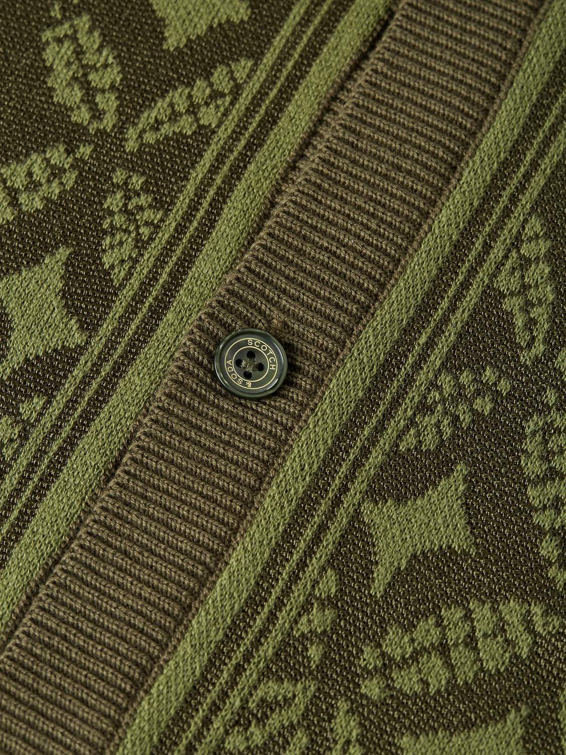 Jacquard Knitted Short-Sleeved Shirt