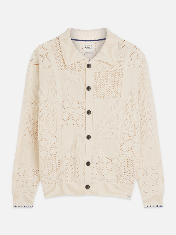 Multi Stitch Knitted Cardigan