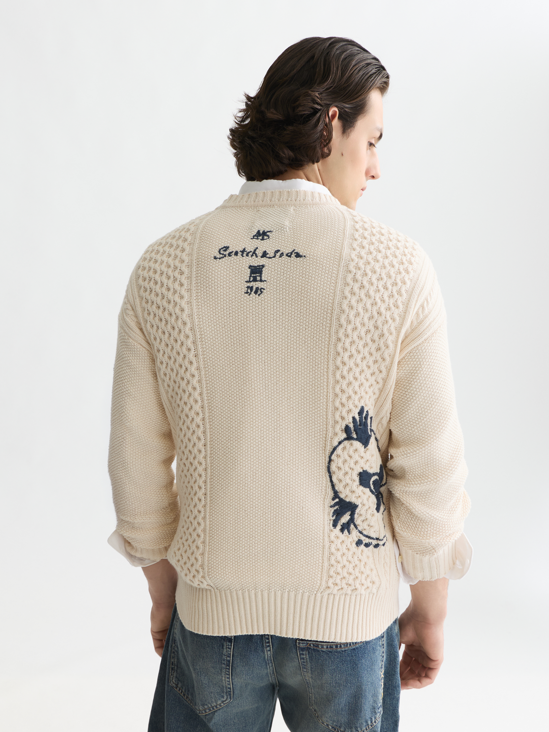 Scotch & Soda x Royal Delft Embroidered Relaxed Pullover