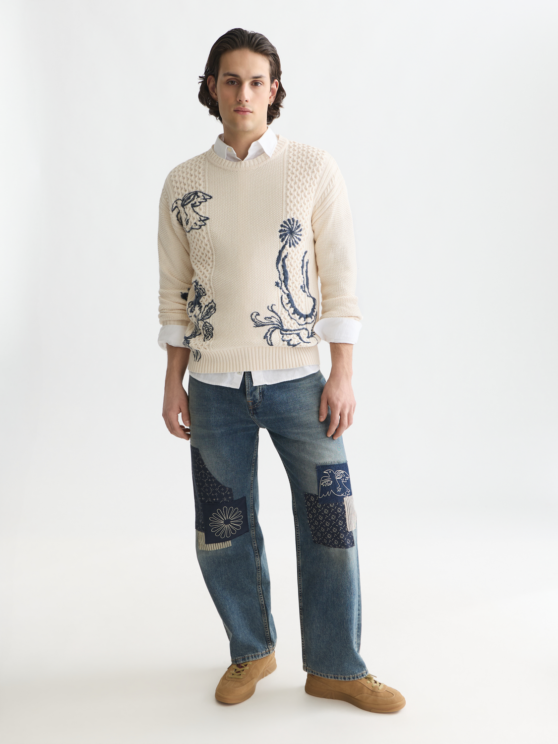 Scotch & Soda x Royal Delft Embroidered Relaxed Pullover