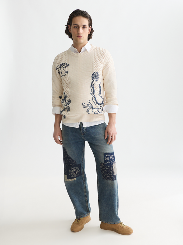 Scotch & Soda x Royal Delft Embroidered Relaxed Pullover