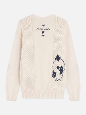 Scotch & Soda x Royal Delft Embroidered Relaxed Pullover