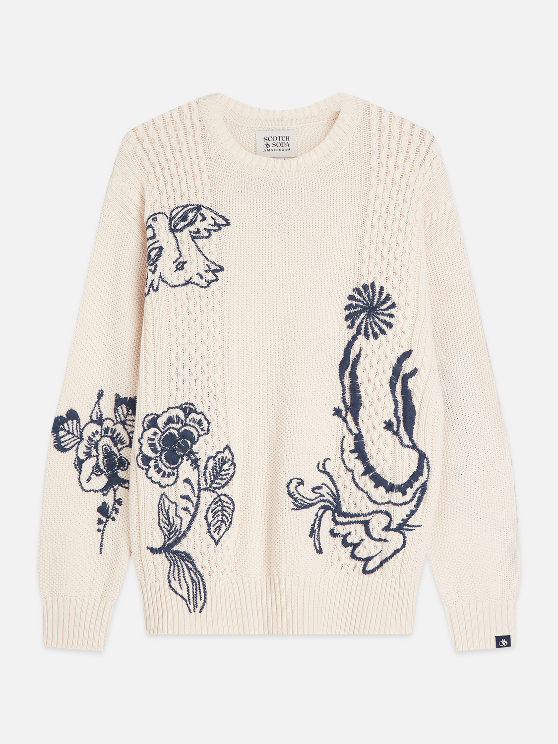 Scotch & Soda x Royal Delft Embroidered Relaxed Pullover