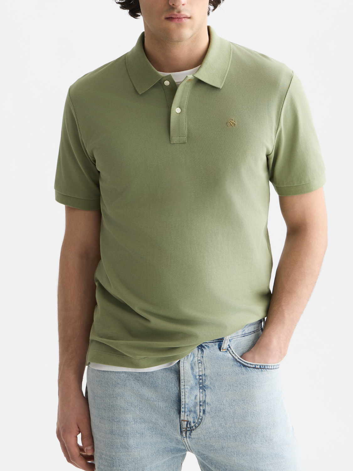 Seasonal Core Pique Chest Logo Regular-Fit Polo