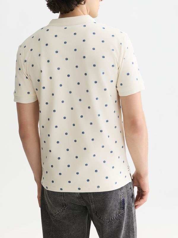 Micro-Printed Regular-Fit Polo