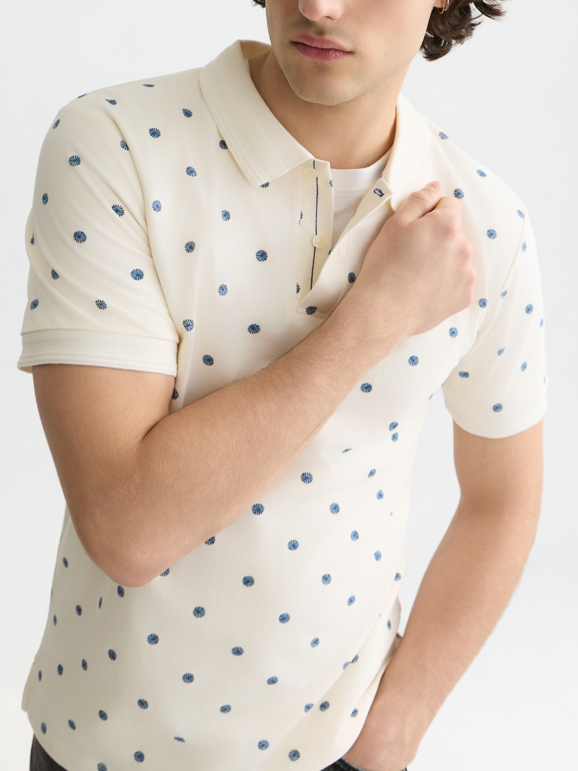 Micro-Printed Regular-Fit Polo