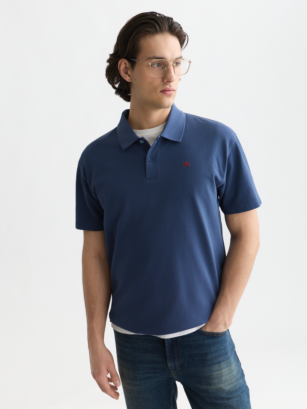 Pique Garment Dyed Relaxed-Fit Polo