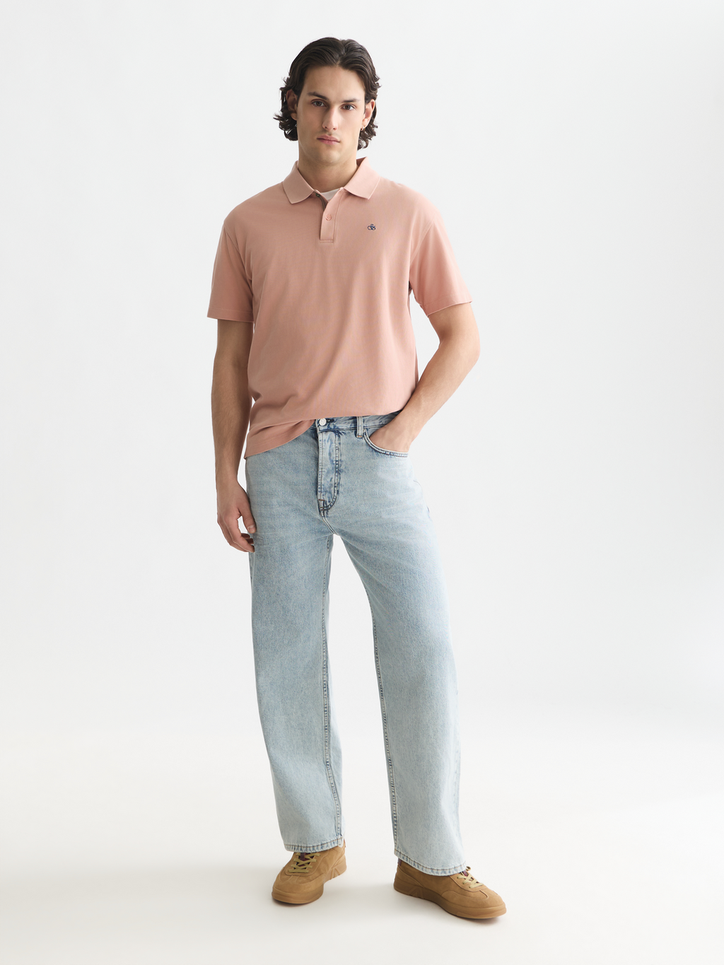 Pique Garment Dyed Relaxed-Fit Polo