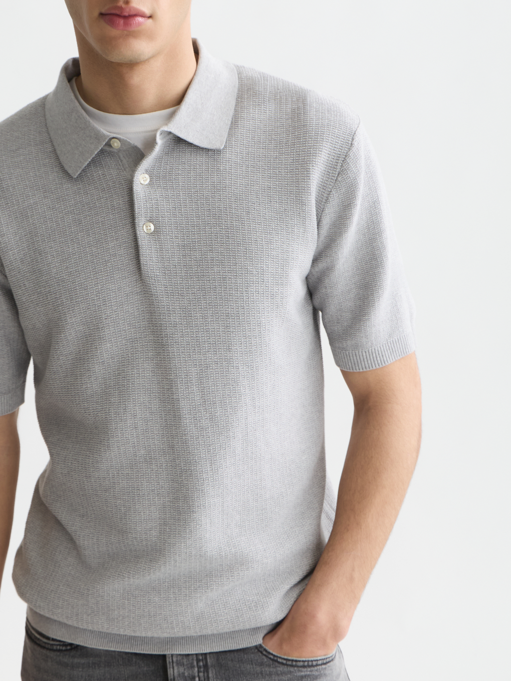 Seasonal Core Structured Knitted Regular-Fit Polo