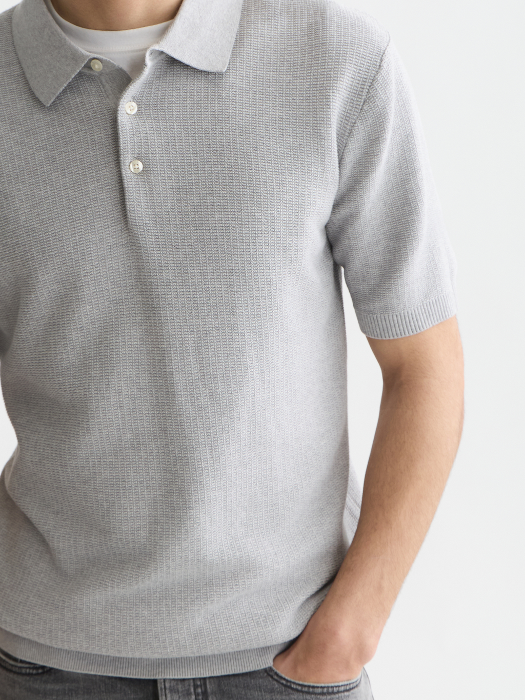 Seasonal Core Structured Knitted Regular-Fit Polo