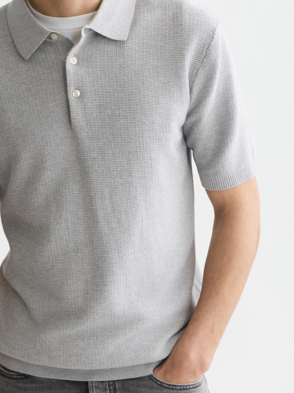 Seasonal Core Structured Knitted Regular-Fit Polo