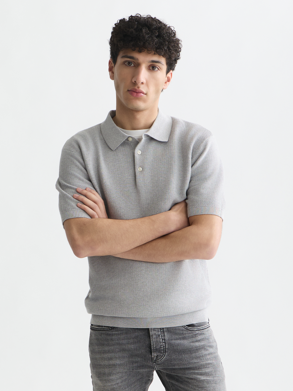 Seasonal Core Structured Knitted Regular-Fit Polo