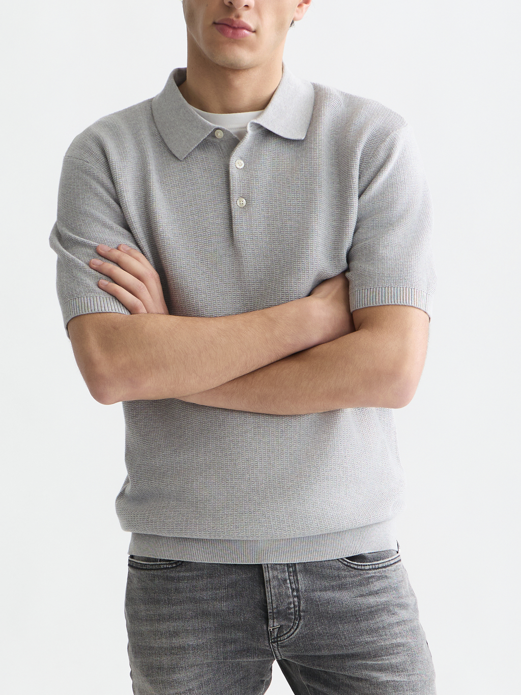 Seasonal Core Structured Knitted Regular-Fit Polo