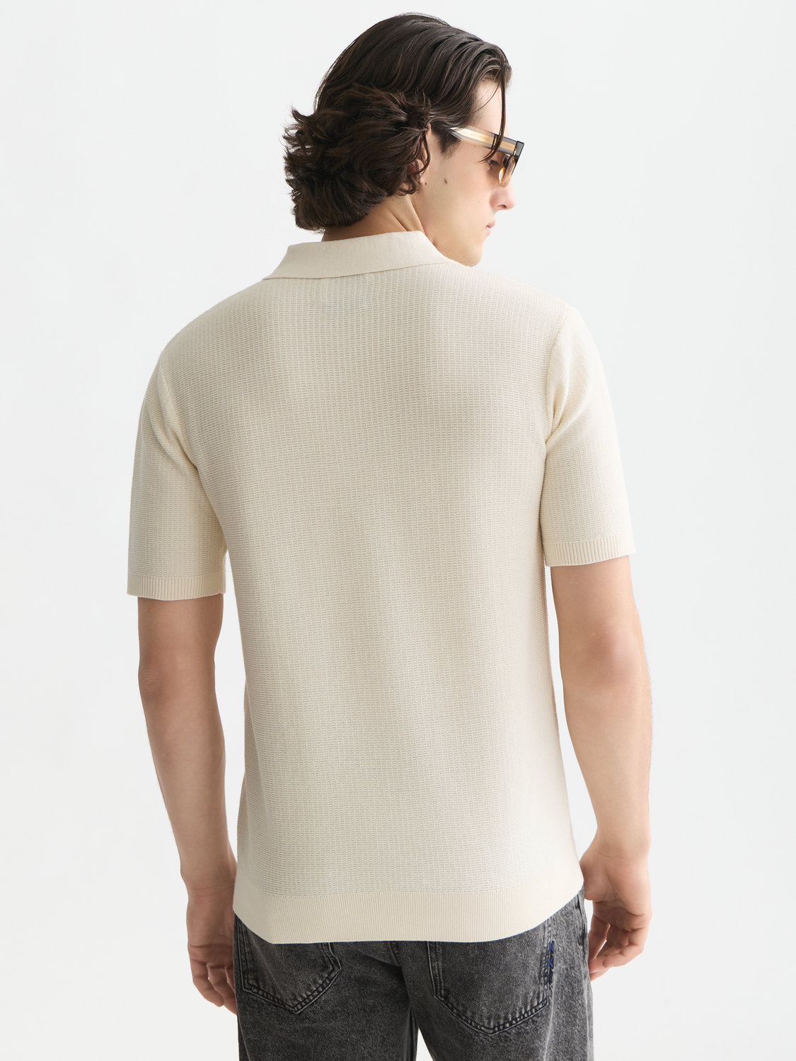 Essentials Structured Knitted Regular-Fit Polo
