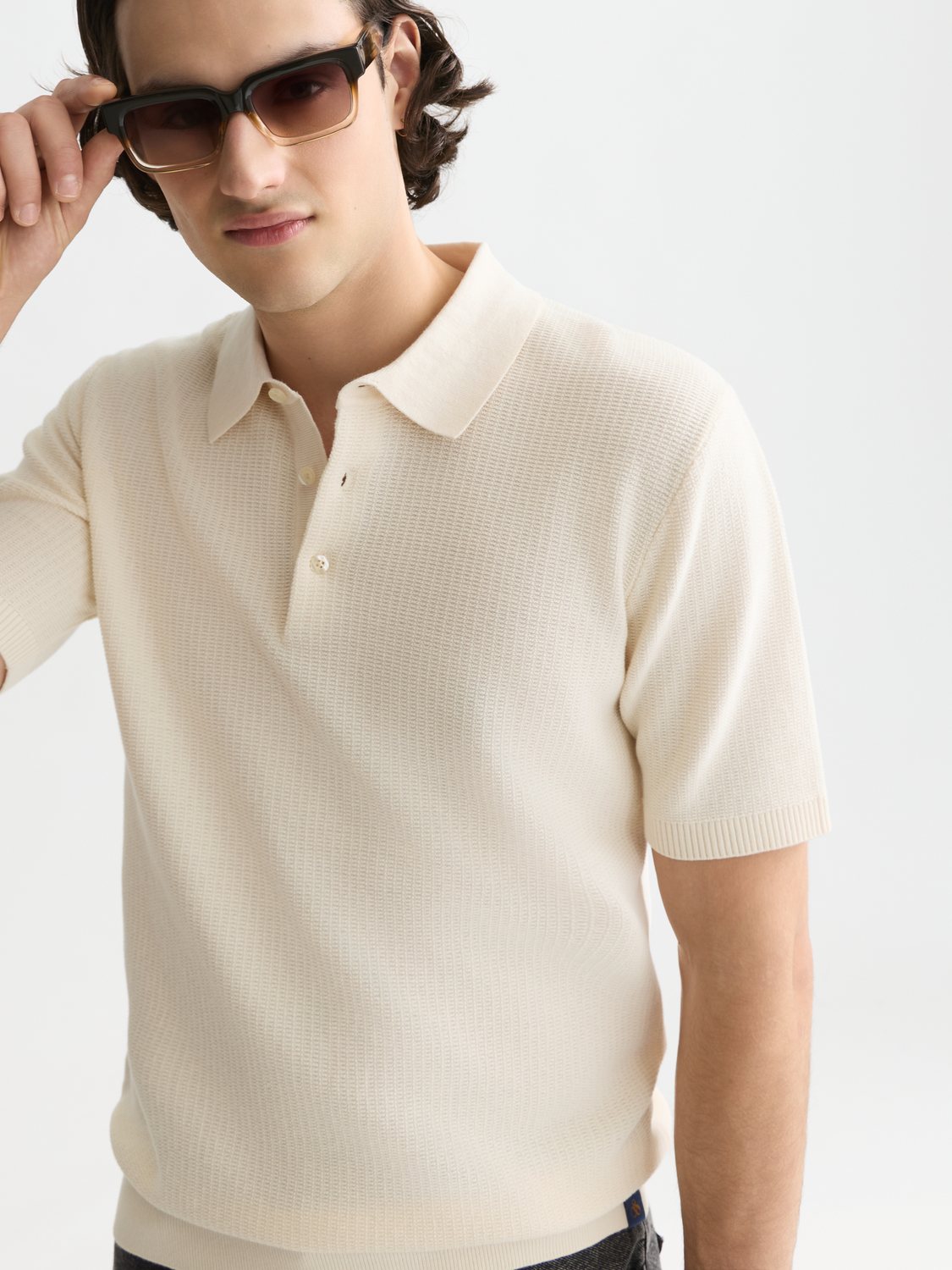Essentials Structured Knitted Regular-Fit Polo