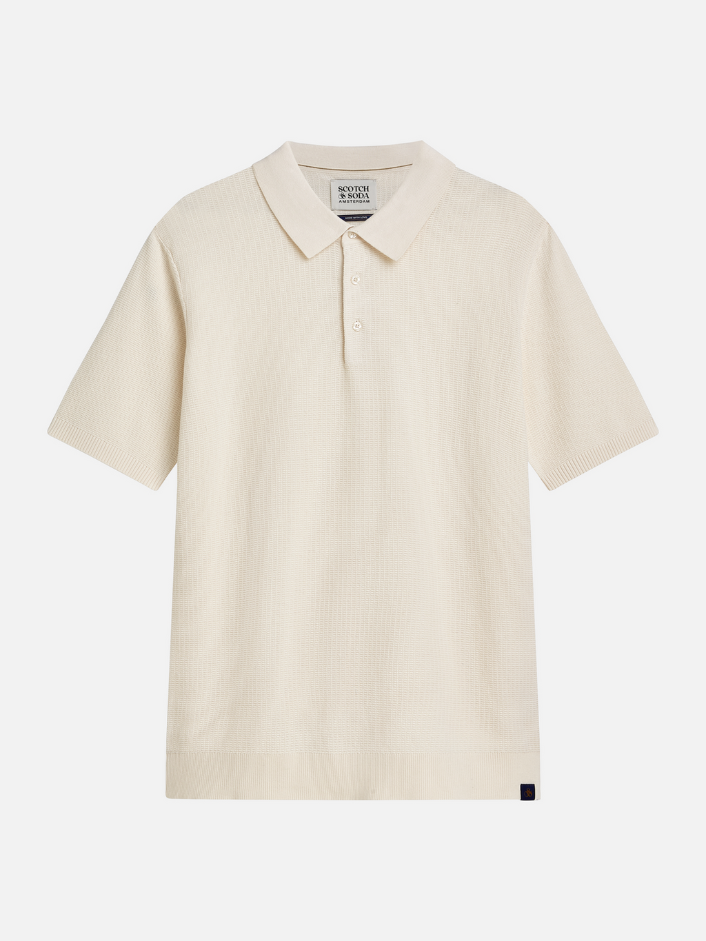 Essentials Structured Knitted Regular-Fit Polo