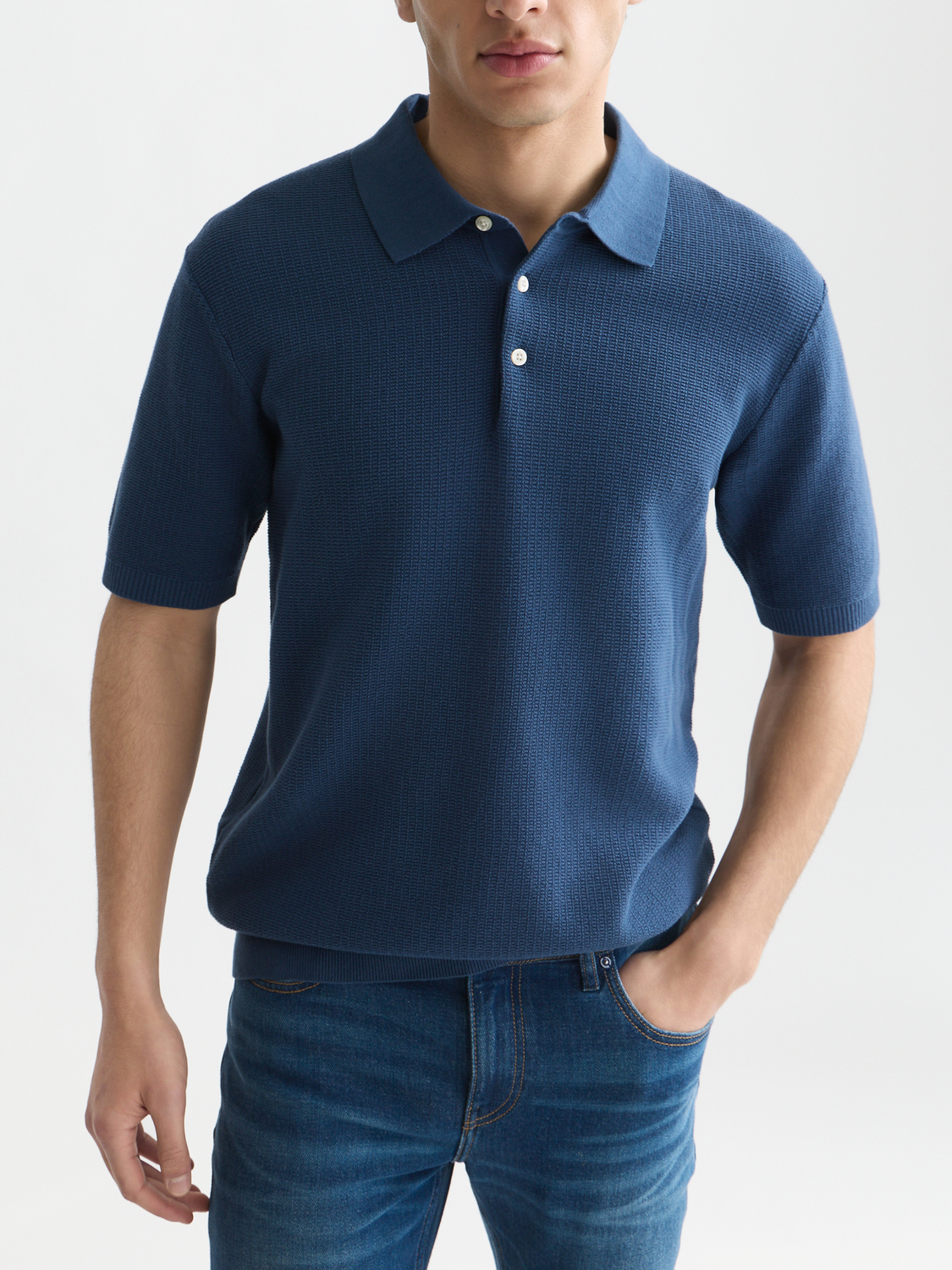 Seasonal Core Structured Knitted Regular-Fit Polo