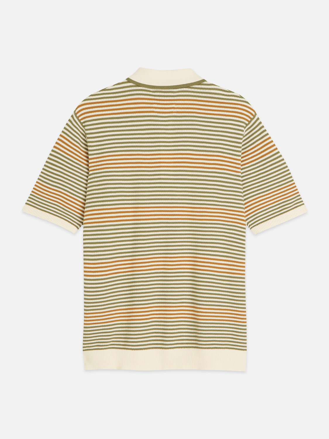 Striped Structured Knitted Regular-Fit Polo