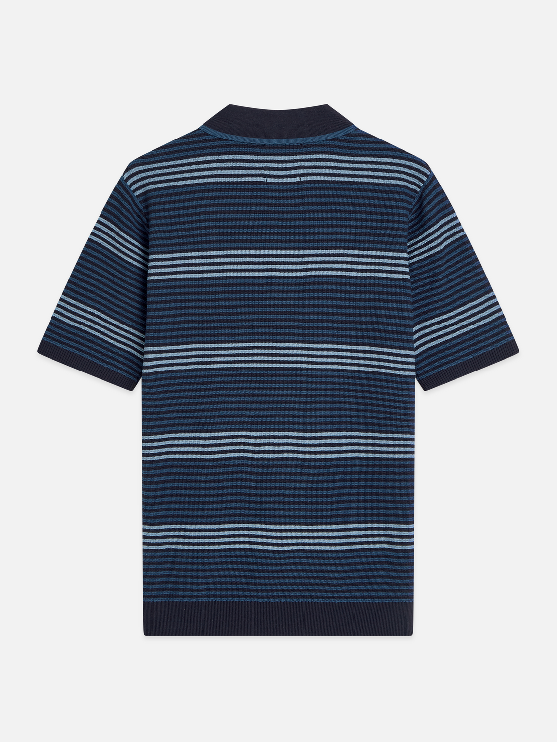 Striped Structured Knitted Regular-Fit Polo
