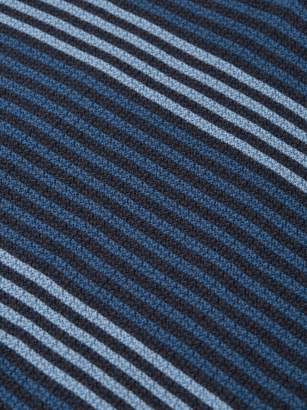 Striped Structured Knitted Regular-Fit Polo