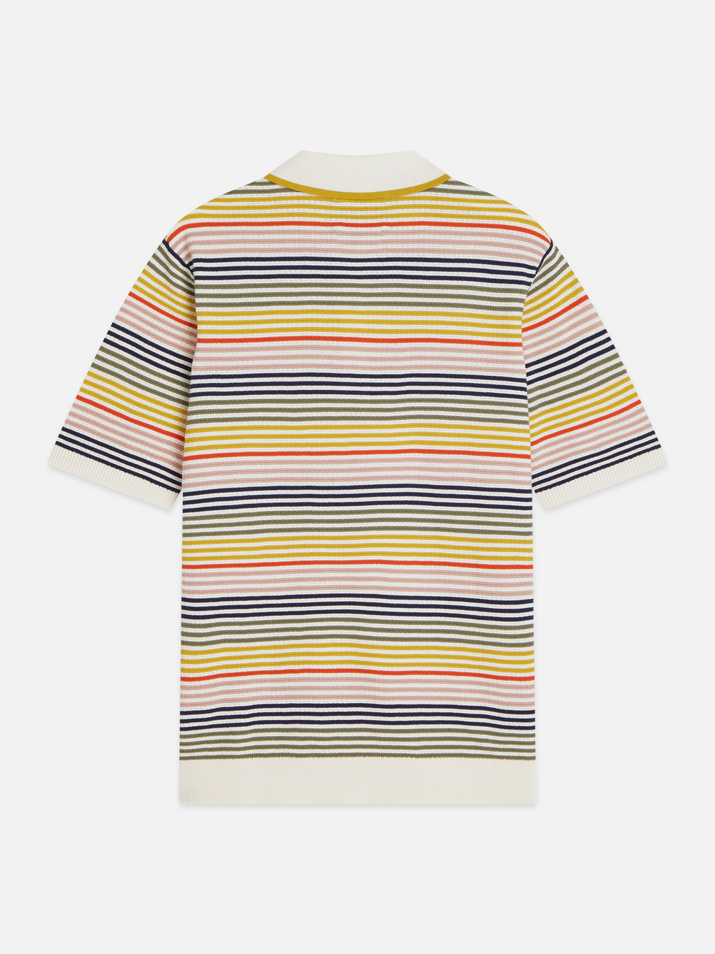 Striped Structured Knitted Regular-Fit Polo