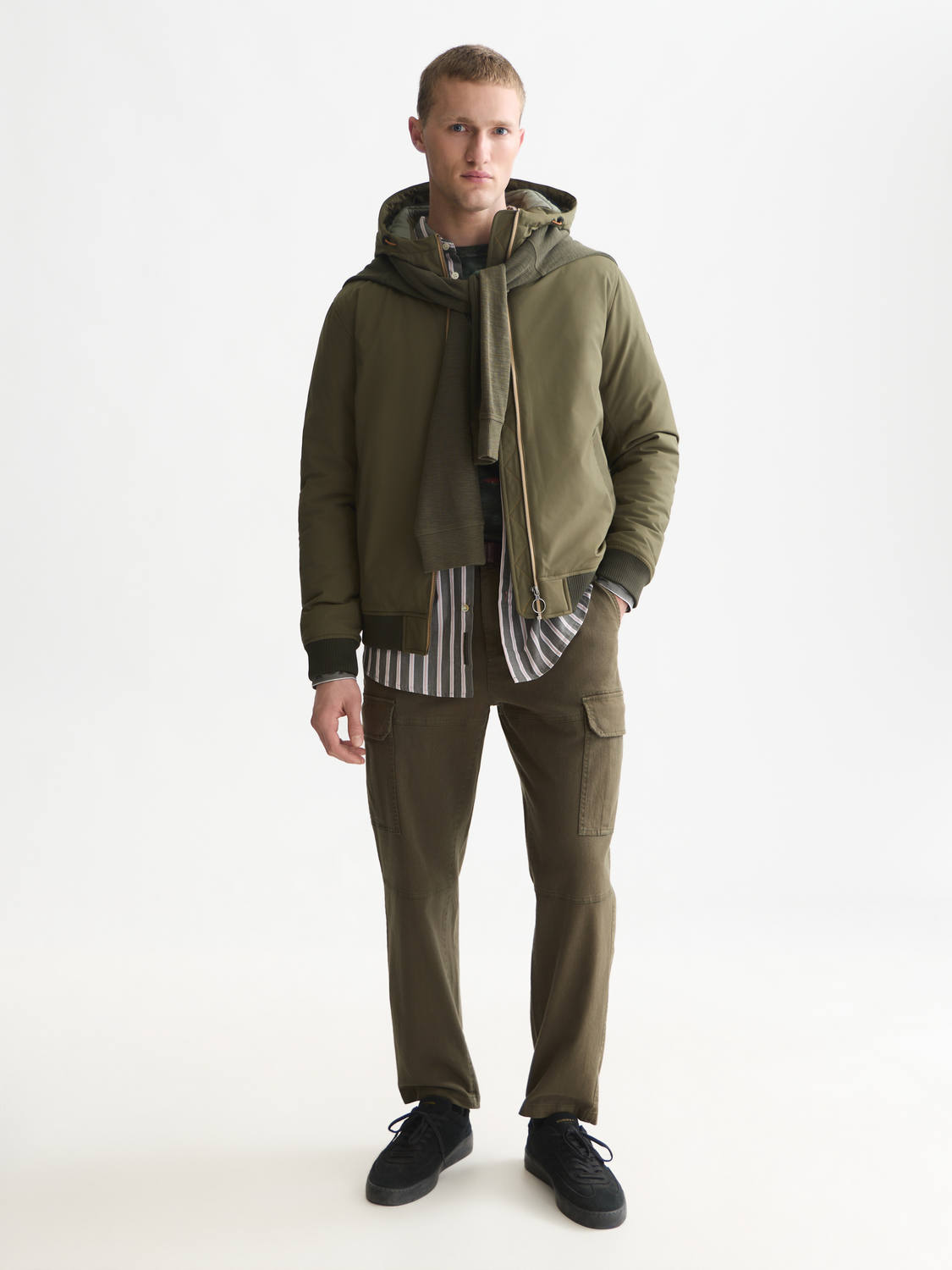 Hooded Softshell Padded Jacket