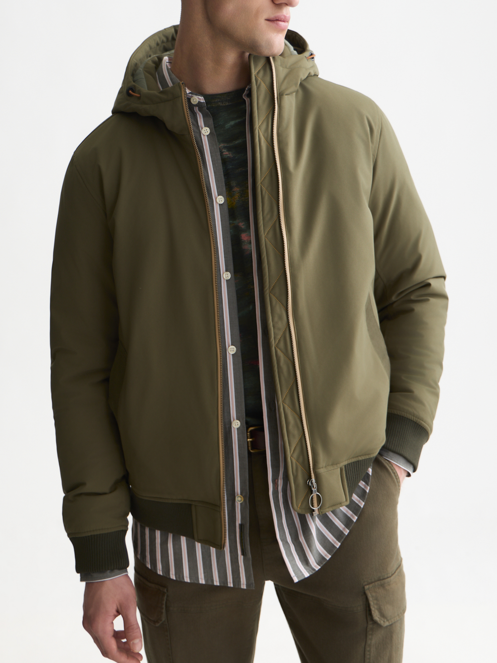 Hooded Softshell Padded Jacket