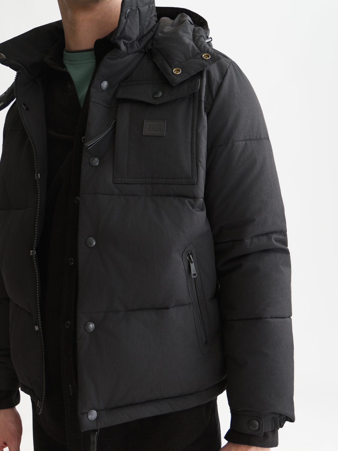 Puffer Jacket With Removable Hood