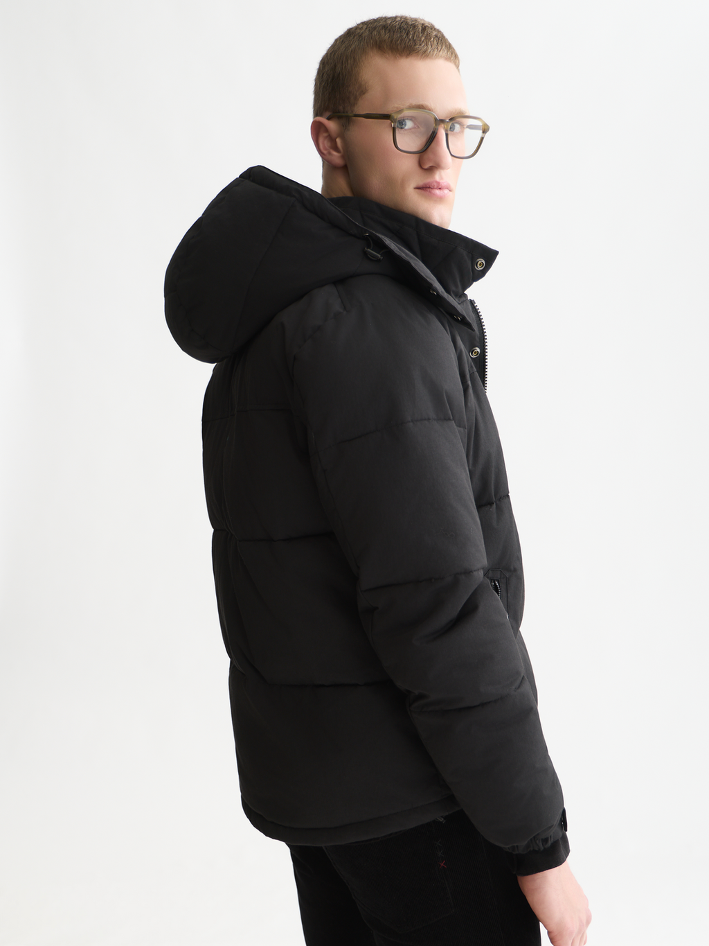Puffer Jacket With Removable Hood