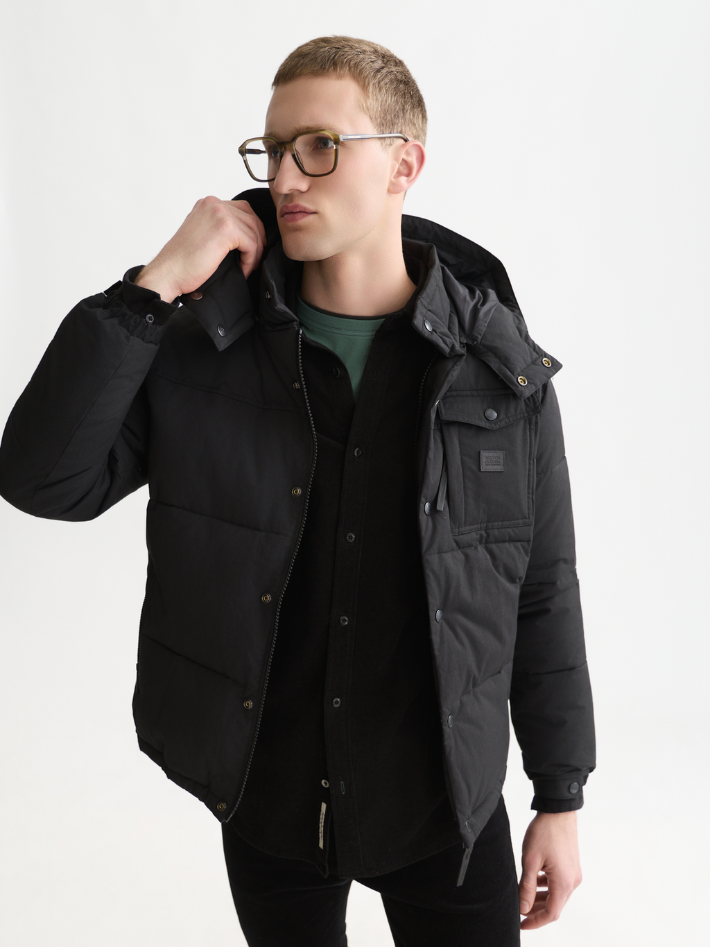 Puffer Jacket With Removable Hood