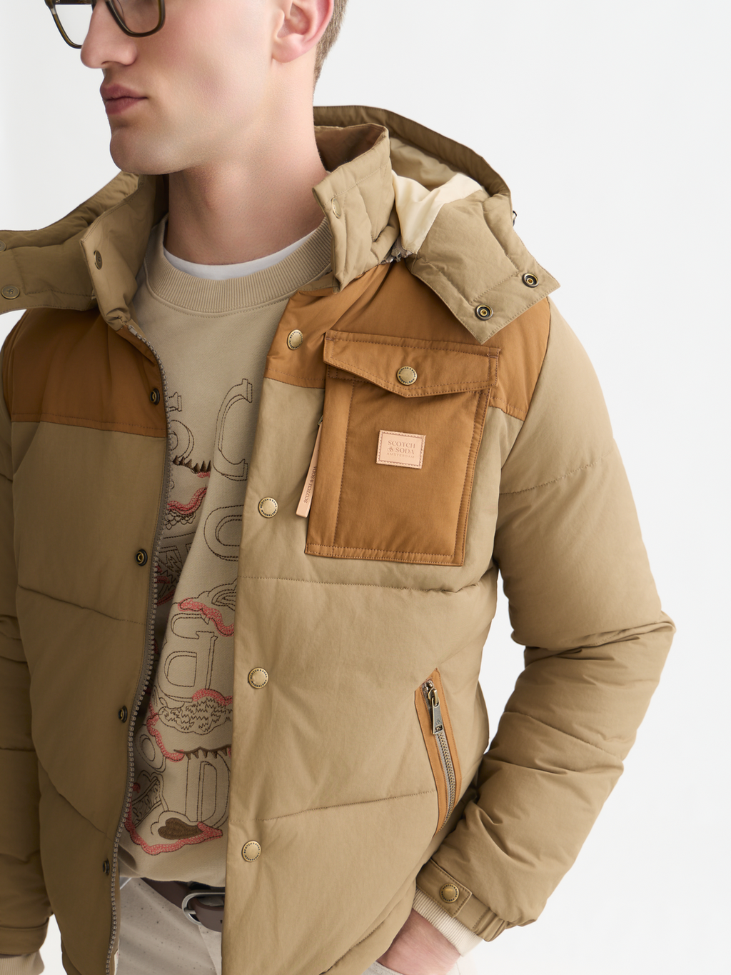 Puffer Jacket With Removable Hood