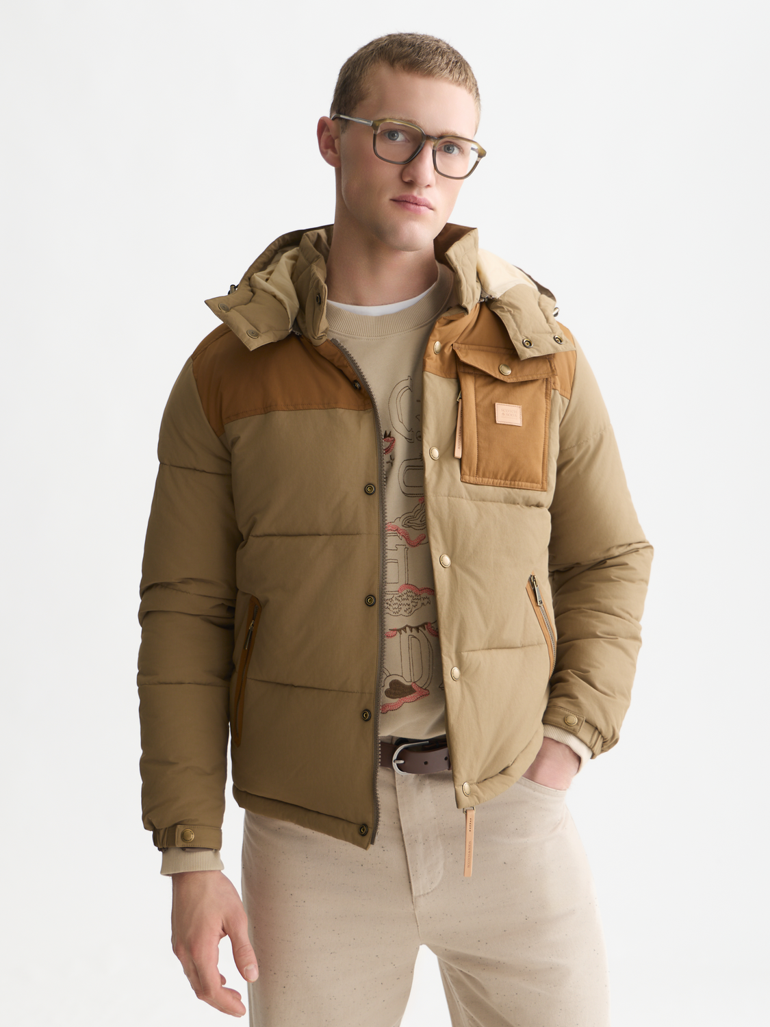 Puffer Jacket With Removable Hood