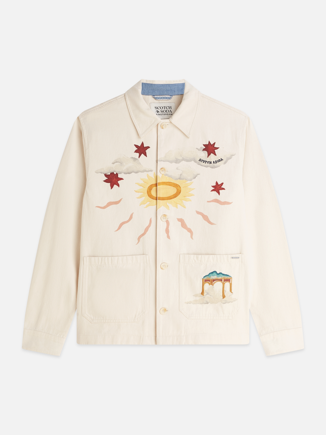 Printed Cotton Twill Overshirt