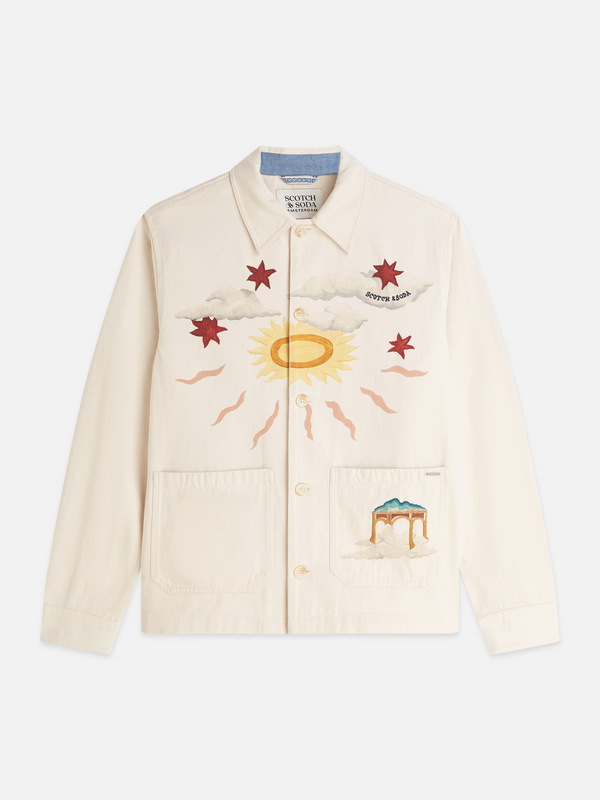 Bedrucktes Baumwolltwill-Overshirt