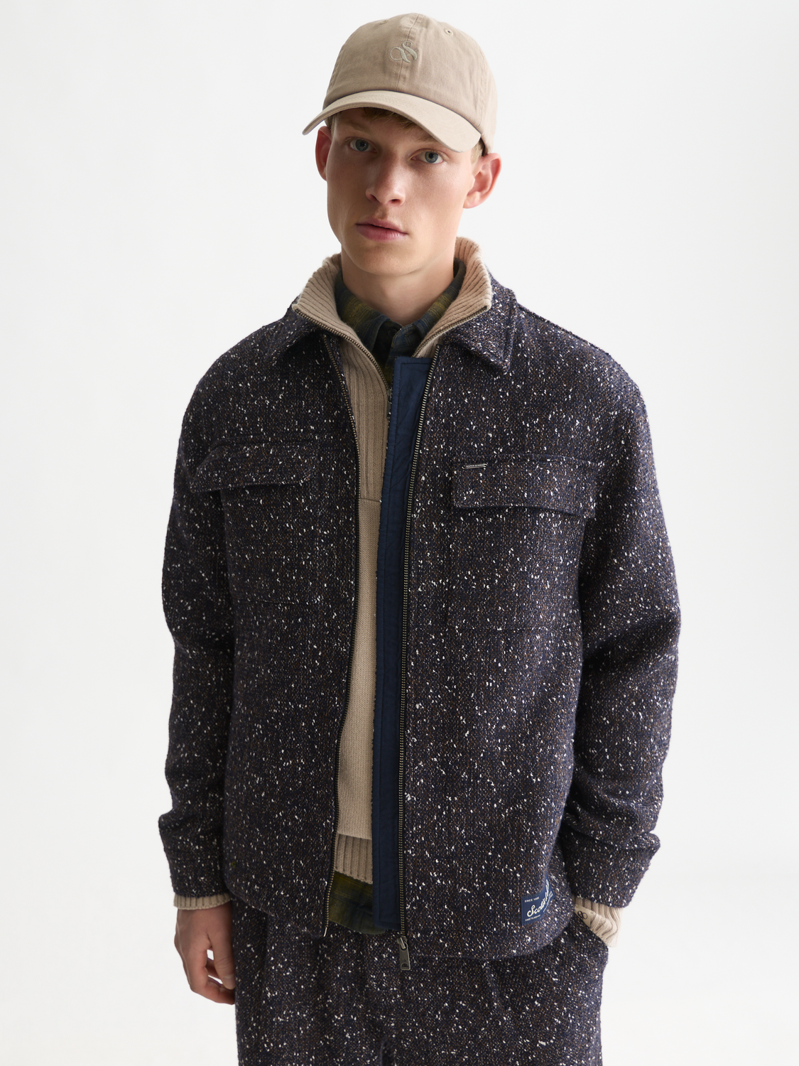 Tailored Wool-Blend Tweed Jacket